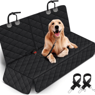 Premium Waterproof Dog Car Seat Cover - Non-Slip Back Seat Protector for Cars, Trucks & SUVs - Fits Middle Armrest - Black